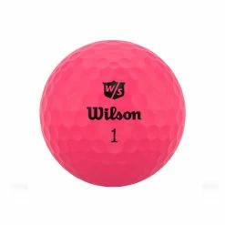 Wilson Staff Duo Optix Pink Golf Balls -Golf Gloves Sales wilson duo optix pink front golf ball